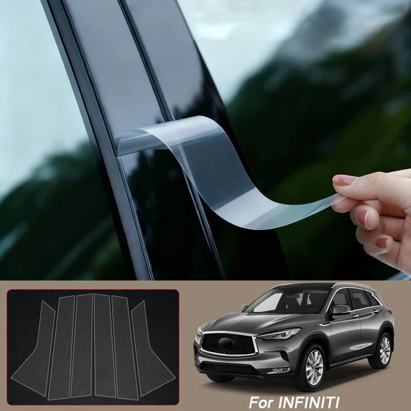 

B Pillars ТПУ автомобильная защитная пленка для INFINITI QX50 J55 QX55 QX60 L50 L51 QX80 Q50 автомобильная наклейка на окно, кузов, краска, аксессуары