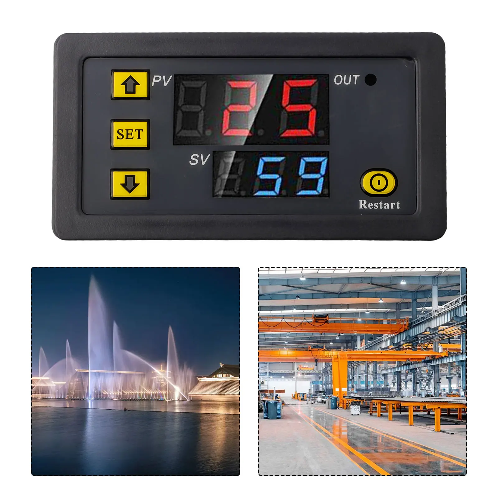 Dual Display Delay Relay Time Relay Digital Time Cycle For Light Water LED Display Module Programmable Pump Engine