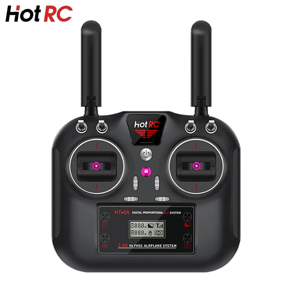 Hotrc Hot RC HT-8A HT8A 4.5-9V 2.4Ghz 8CH PWM FHSS nadajnik zdalnego sterowania F-08A F08A odbiornik do zdalnie sterowanej statek powietrzny