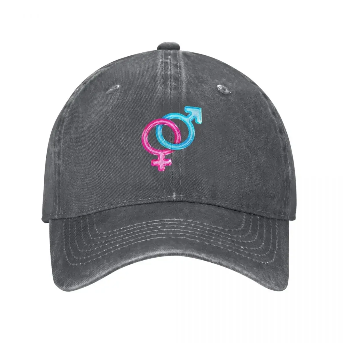 Boy Girl Pink and Blue Symbol Polo Style Sissy Femboy Transexual Baseball Cap Anime Men's Hats Women's