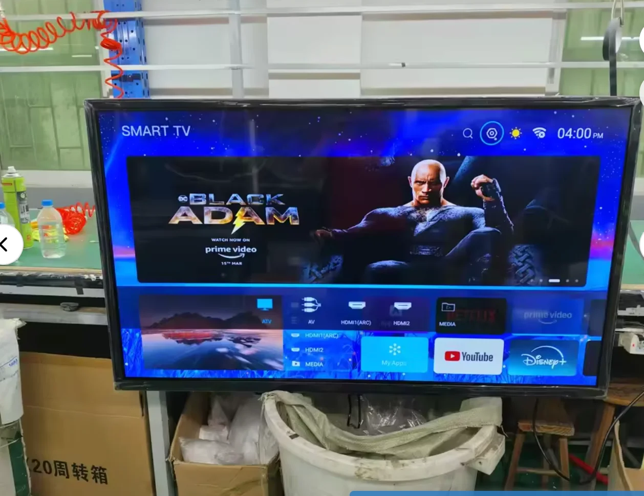 55 Inch 4K LED Smart TV with Android and HDR-Black Custom Features for Home & Hotel Use
