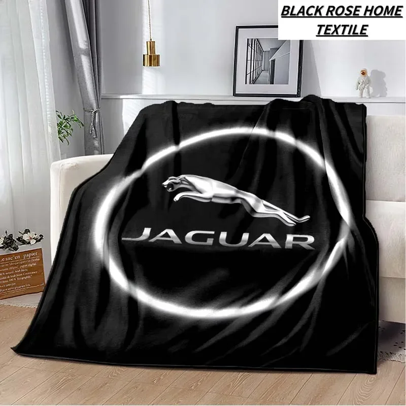 Fashionable Art Print J-Jaguar Sports Car Logo Blanket Family Bedding Sheet Outdoor Travel Camping Picnic Plush Sleeping Blanket