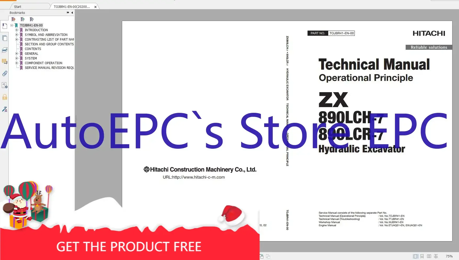 AutoEPC Hitachi Excavator ZX Updated 2021 11.4GB Technical Manual, Part Catalog, Workshop Manual, Circuit Diagram
