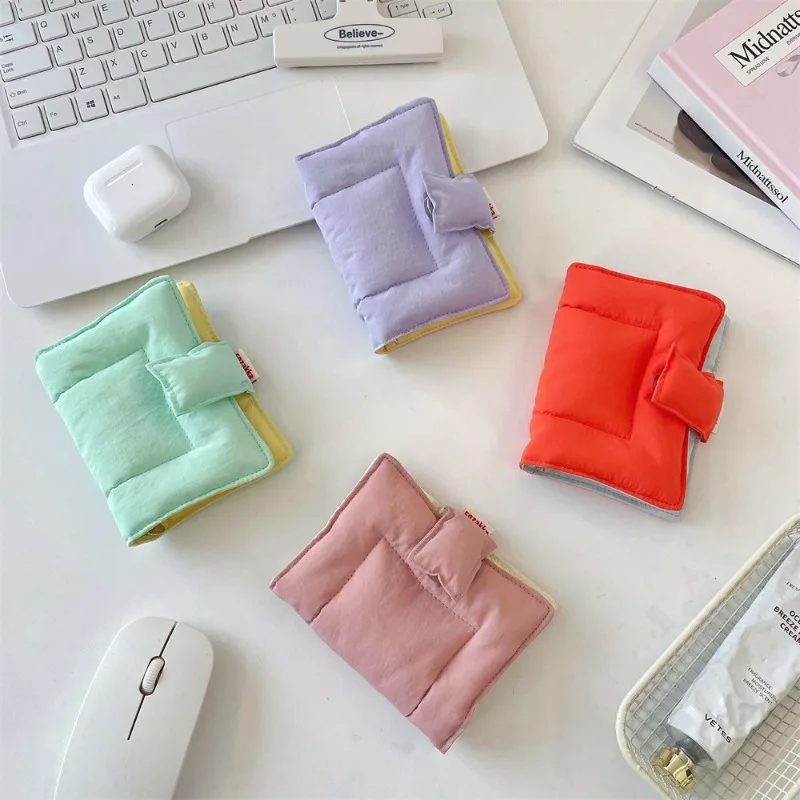 M5 Size Notebook Cover Soft Cotton Fabric Candy Color Binder Notepad Protective Case for Journaling Student Supplies Kids Gift