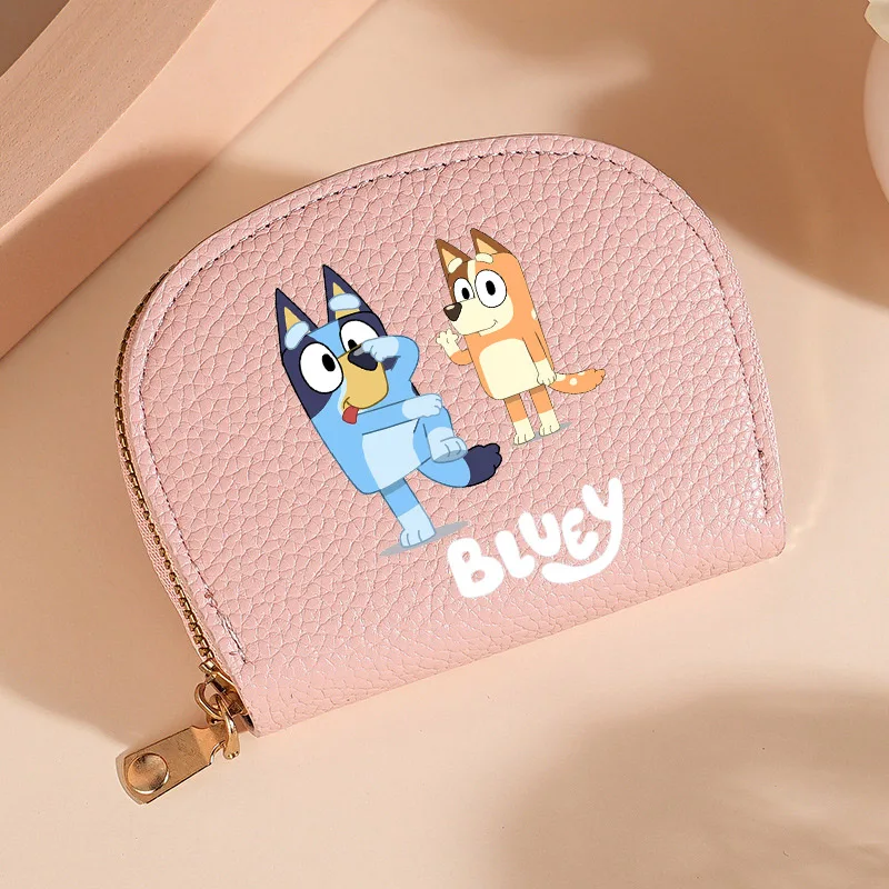 Blueyi Portafogli Portafogli da donna Moda Cerniera Portamonete corto Borsa Cartoon Anime Bingo Stampa Borse per carte Ragazze Ragazzi Regalo di Natale Nuovo