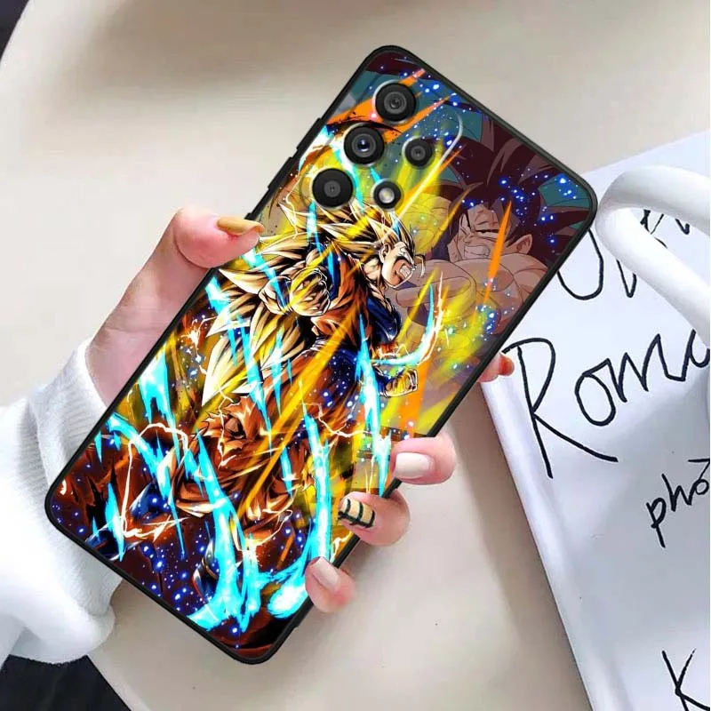 Japan D-Dragon Ball Luxury Cover For Samsung Galaxy A73 A72 A55 A54 A53 A52 A35 A34 A33 A32 A15 A14 5G Black Phone Case - Image 4