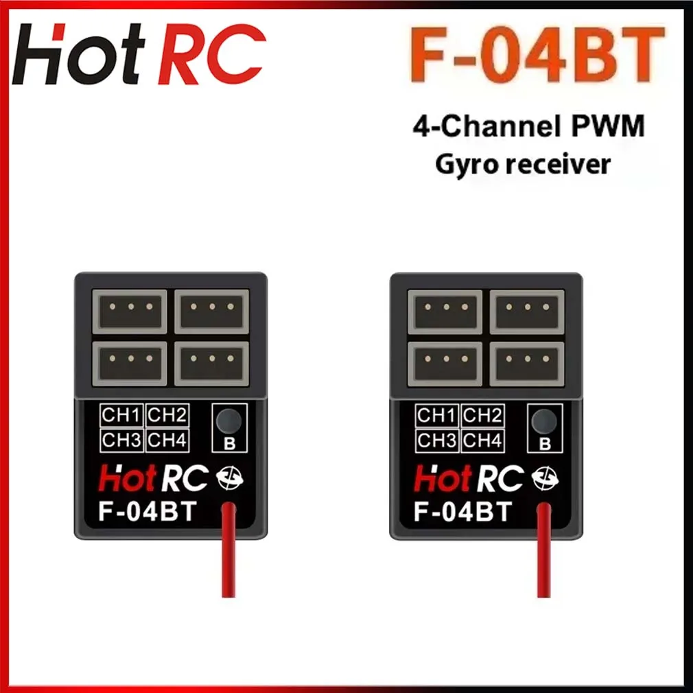 HOTRC F-04BT 2.4G 4CH 4 Channel PWM Receiver Gyro RX for Transmitter Remote Controller CT-4A CT-6B CT-8B Car Boat Tank Model