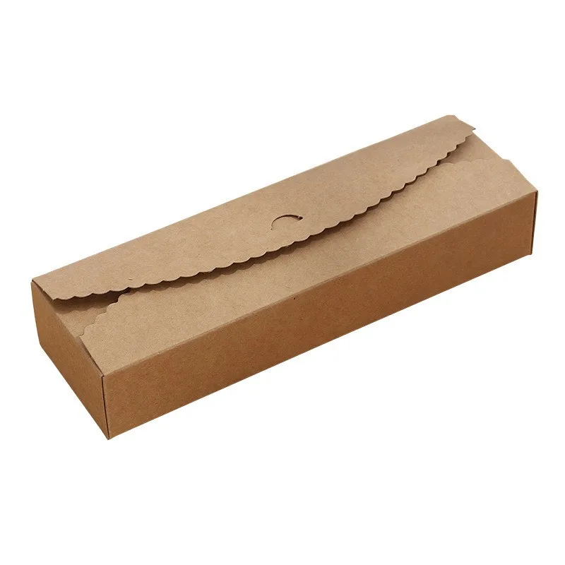 10pcs Long Kraft Paper Foldable Candy Baking Cake Box Party Gift Packaging For Entrepreneurship