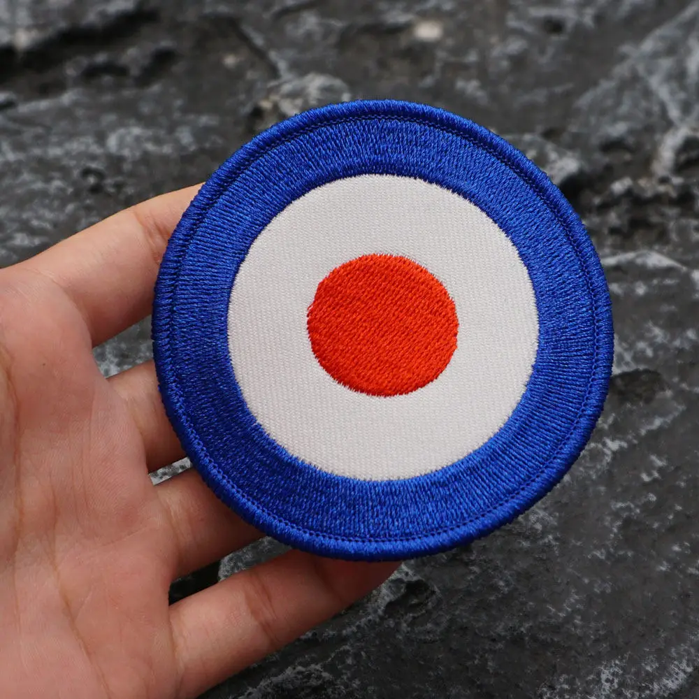 7.7cm Round Embroidery British Royal Air Force Badge Patch Hook and Loop DIY Apparel Sewing Supplies