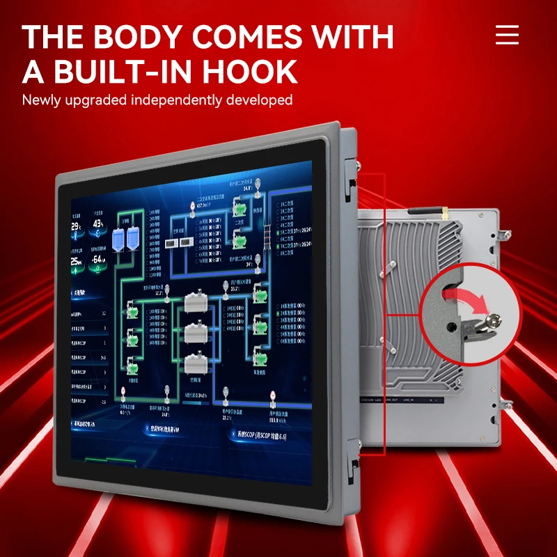 MEETNENG factory 15'' Industrial Touch Panel PC IP65 Waterproof I5 6300U 8+128G Win11 Touchable Computer Embedded Touch Screen