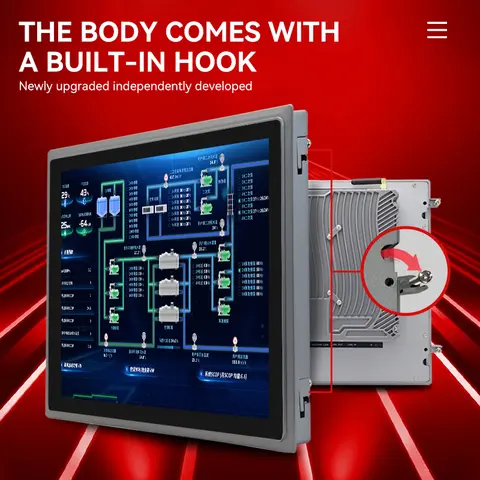 MEETNENG factory 15'' Industrial Touch Panel PC IP65 Waterproof I5 6300U 8+128G Win11 Touchable Computer Embedded Touch Screen