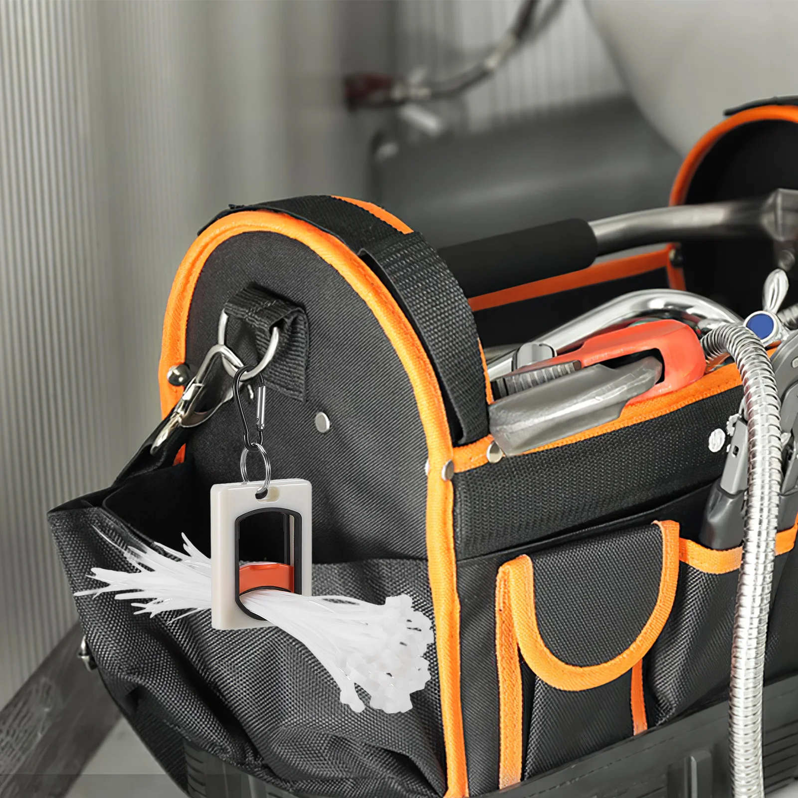 

2Pcs Zip Tie Holder Glow in The Dark Portable Zip Ties Organizer Cable Tie Storage Holder Wire Management Tool Belt Accessory