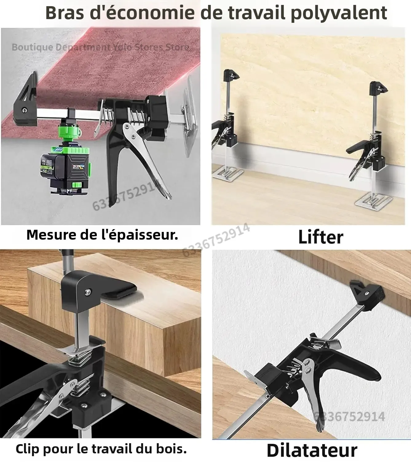 ذراع توفير العمالة 15.5 بوصة ارتفاع منظم أداة رفع يدوية رافع جاك لتثبيت خزائن باب خزانة مجلس رافع #5
