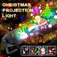Christmas Projector Laser Light,16 Patterns Snowflake Projector Indoor Rotating LED Stage Light for Xmas Halloween Party Home