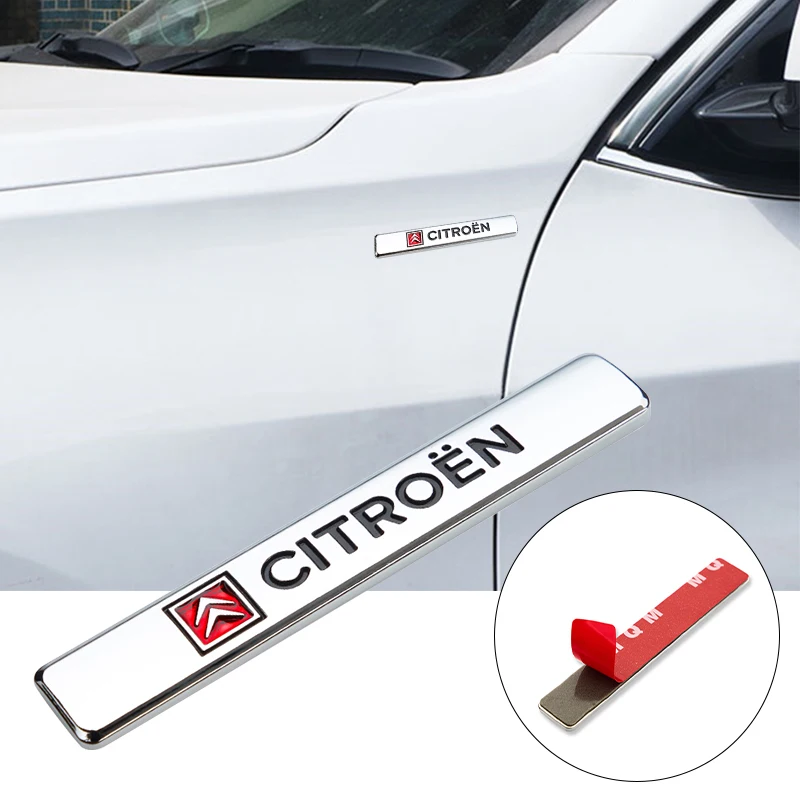 Car Styling 3D Metal Logo Badge Stickers:Perfect Decals for Citroen Models C4, C3, C5, C1, C2 Berlingo, Celysee, Cactus, Picasso