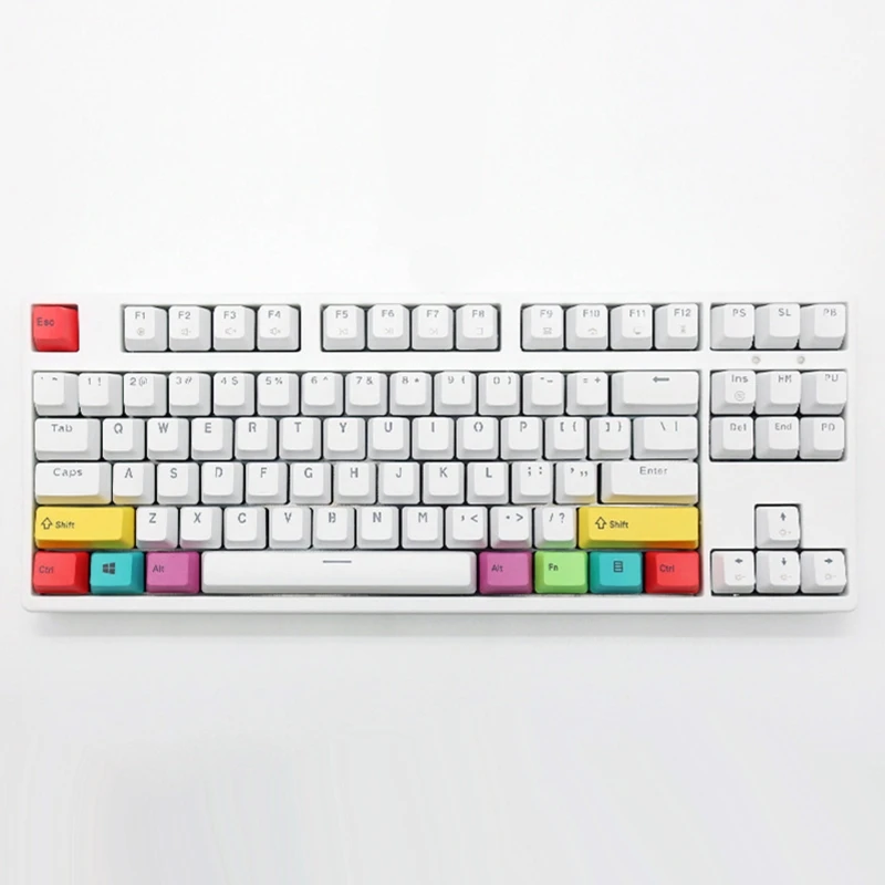 Replaceable Mac/WIN Mechanical Keyboard Keycaps OEM Profile PBT CMYK Modifiers 10 Keys -Laser Engraved Keycaps Drop Ship