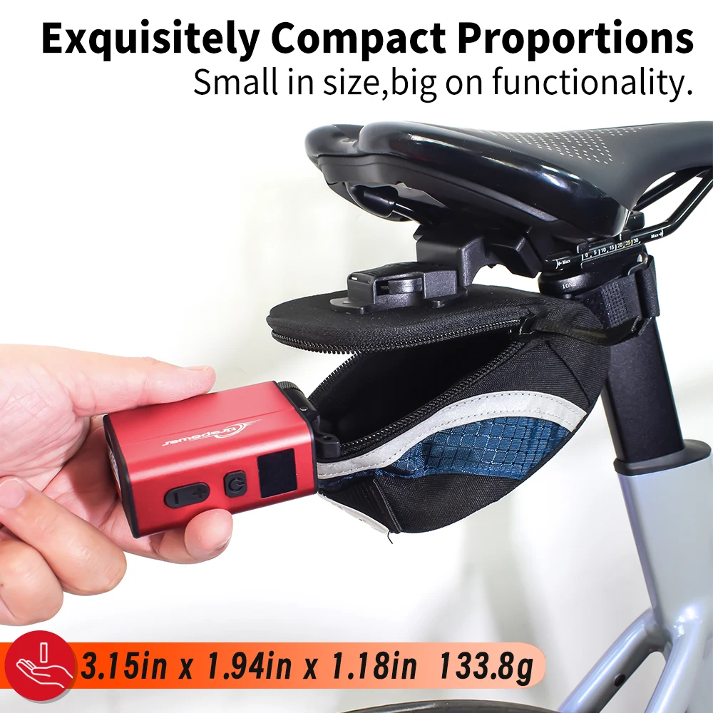Electric Bike Pump – 120 PSI Cordless Inflator with Display