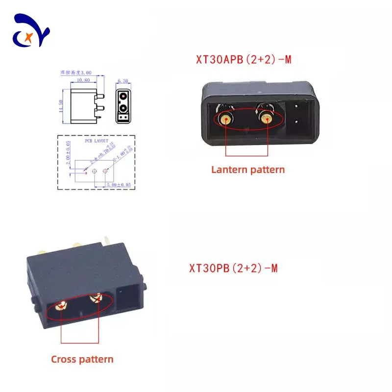 5PCS Amass XT30(2+2)/ XT30PB(2+2)/ XT30PW(2+2) connector Plug