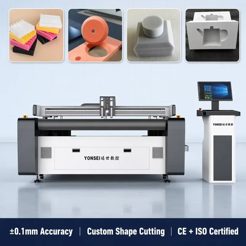 Numerical control Vibration knife cutting machine EPE foam board flat table cutting machine EVA foam automatic digital sponge