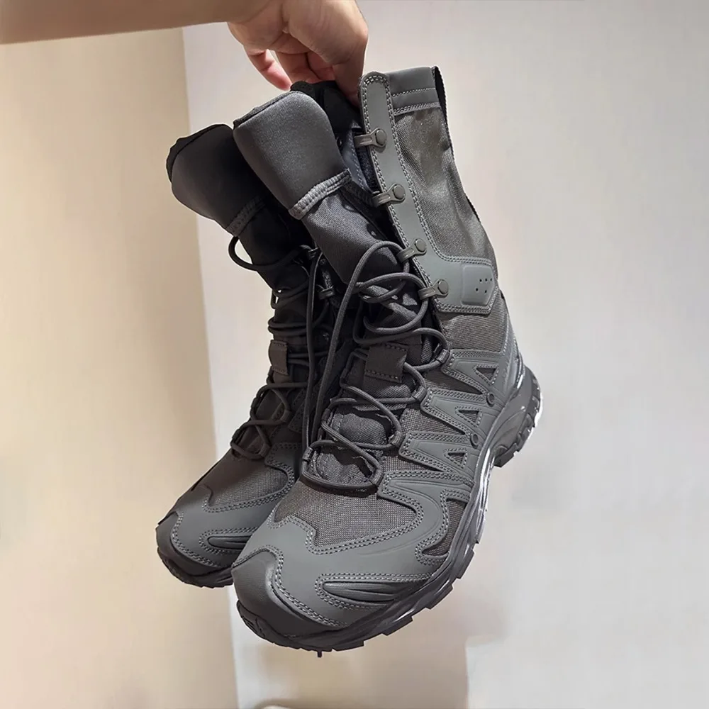 

NIGO Women's Men's Spring And Autumn Outdoor Hiking Lace-up Warm Mid-calf Boots Fashion Casual Simple Sneakers Boots #NGSH1355