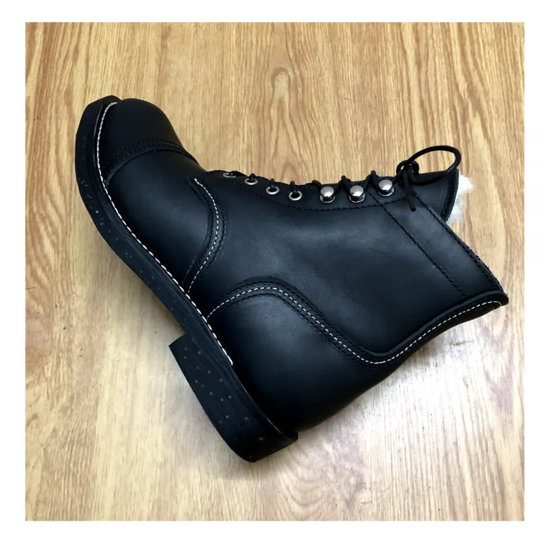 

YQ8111 Rock Can Roll Size 35-50 Super Quality Genuine Italian Cow Leather Handmade Goodyear Welted Boots Custom Made Service OK