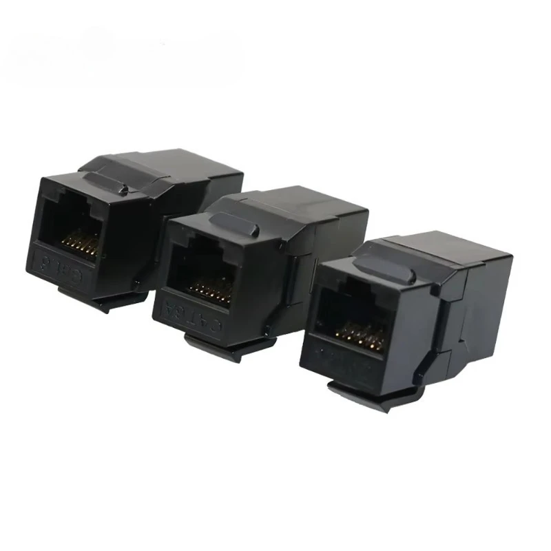 Unshielded RJ45 Keystone Jack Cat5e Cat6 Cat6A Inline Coupler Ethernet LAN Extension Connector for Network Cabling Installation