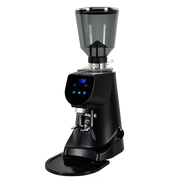 Commercial Coffee Grinder Machine 64mm Flat Burrs 35 Oz Coffee Bean, 12 Adjustable Grind Setting, 420W, 1360Rpm, Black