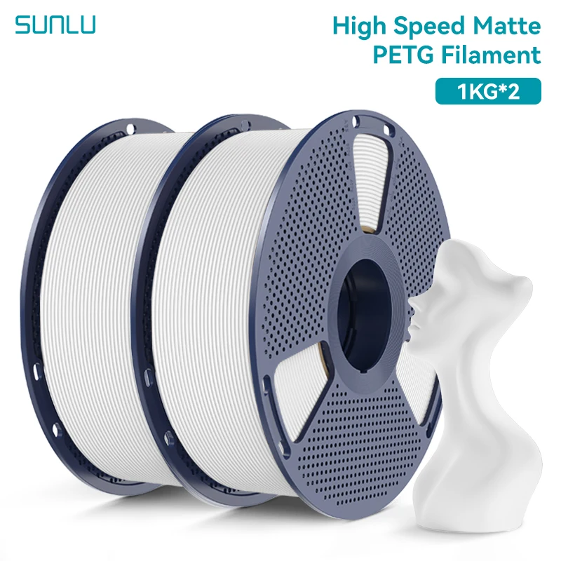 SUNLU Hochgeschwindigkeits-Matt-PETG-Filament 1KG/2KG/3KG/5KG/10KG 1,75mm Ultra-Schneller 600mm/s Druck, Kein Fadenziehen, Für Creality, Bambu Lab