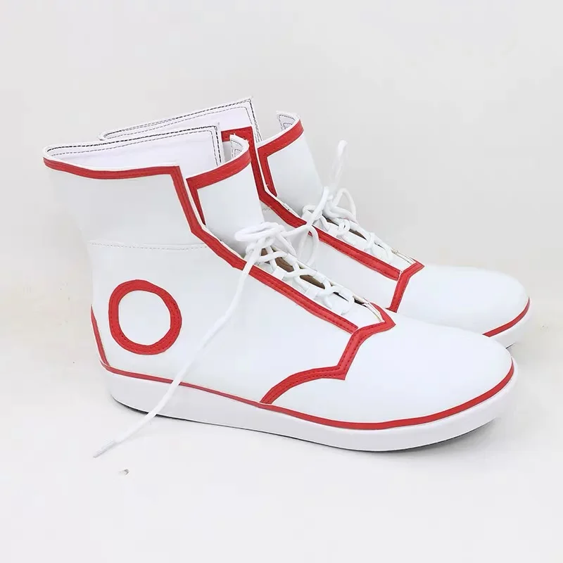 أحذية أنيمي بالمنشار رجل دينجي التأثيرية أحذية أنيمي كوس البيضاء أحذية دينجي كوسبلاي الدعامة للهالوين