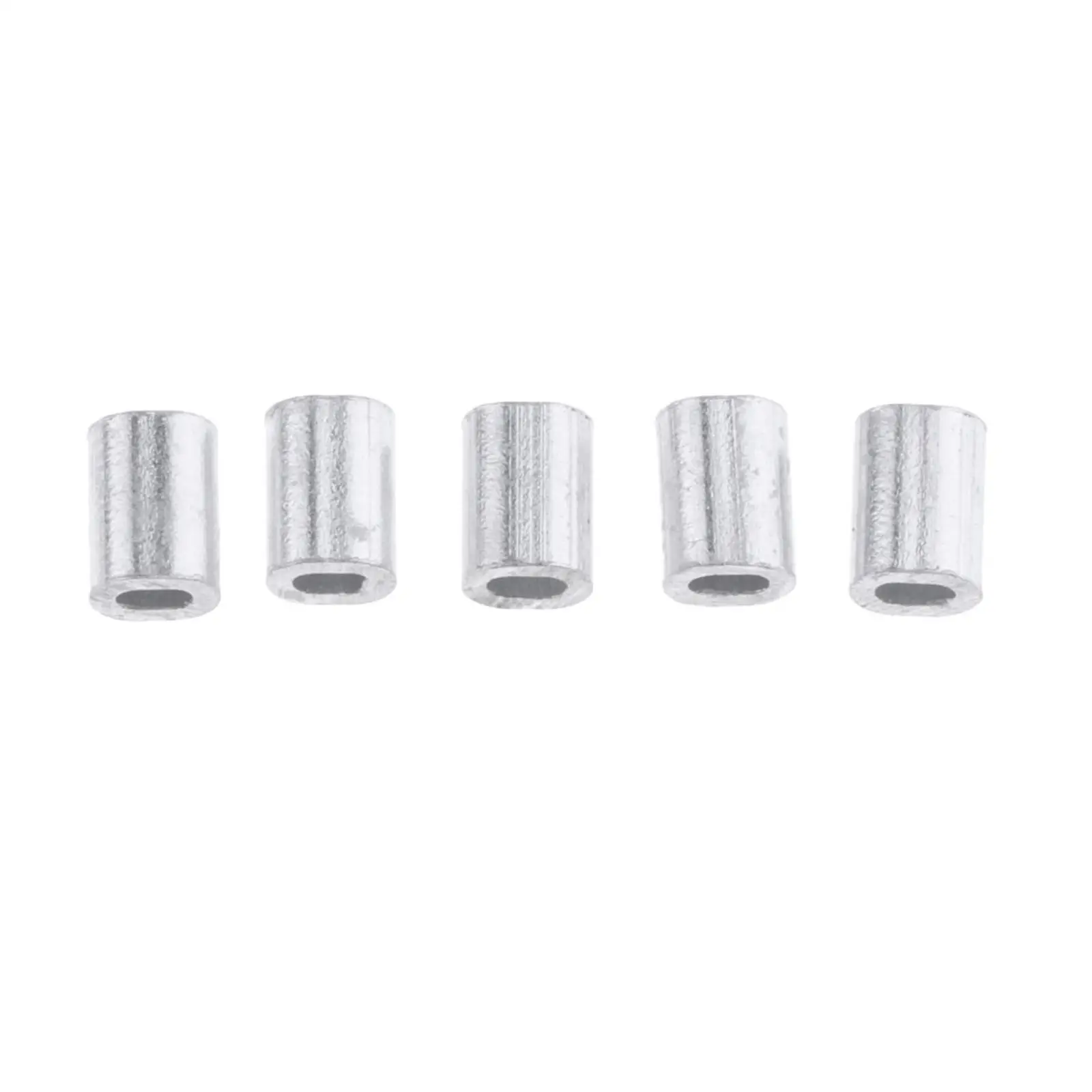 Thin Crimp Sleeve Double Barrel Fishing Tube Aluminum Alloy Wire Connectors Accessories for Outdoor Angling