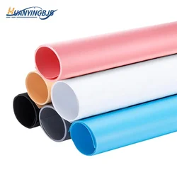 HUANYINGBJB 50*50cm Solid Matte PVC Photo Backgrounds Backdrop for Photography Anti-wrinkle Waterproof White Subject shooting