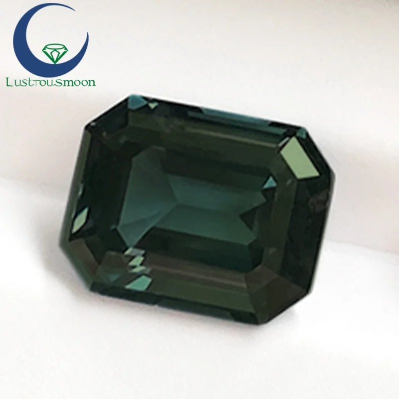 

Lab Grown Gemstone Emerald Cut Forest Dark Green Color Loose Stone with AGL Certificate Fine Beads for Jewelry Customized Making