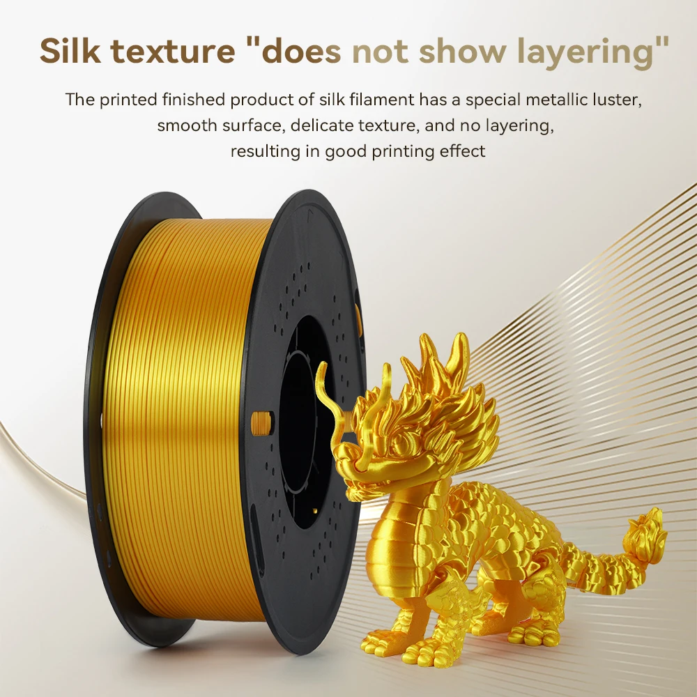 KINGROON 10KG Silk PLA Filament Mix-color Set 1.75mm Clog-Free Shiny Special Color 3D Printer Filament,1kg Spool Fit Most Printe - view 3