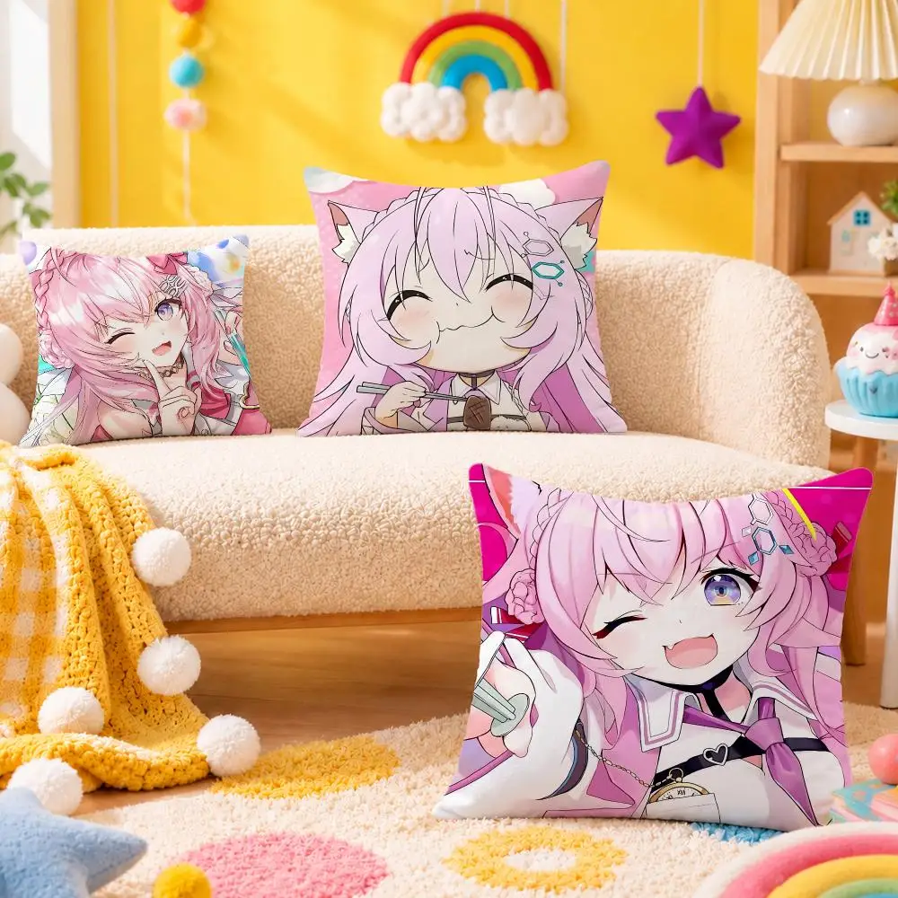 VTuber Hakui Koyori Cushion Cover Cute Plush Pillow Cartoon Anime Merchandise Throw Pillow For Home Sofa Decor Anime Lovers Gift
