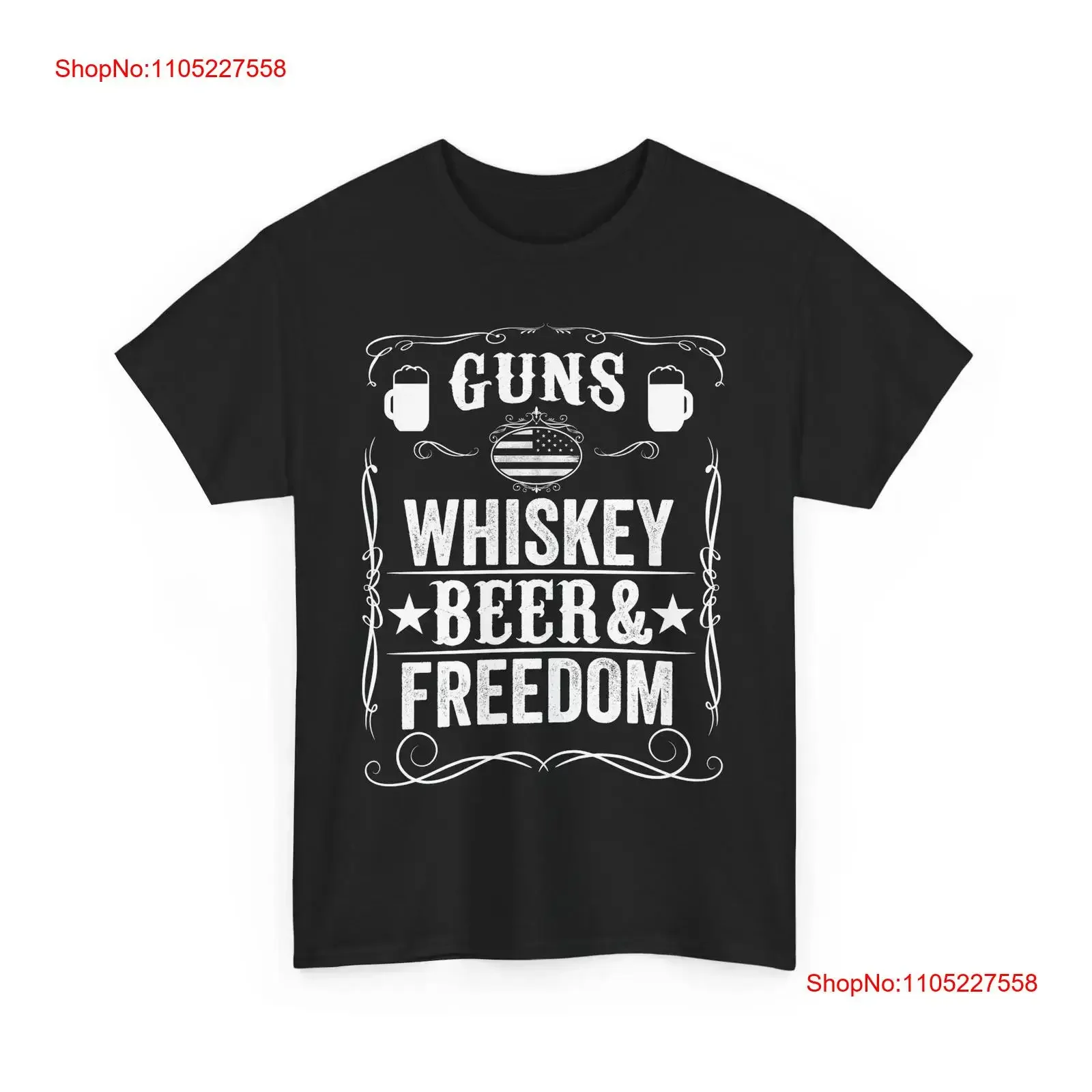 

ФУТБОЛКА GUNS WHISKEY BEER AND FREEDOM, разумная футболка для владельца огнестрельного оружия, винтажная стильная, мягкая, дышащая, модная