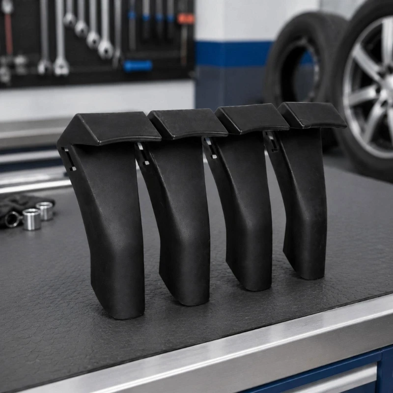 4Piece Tyre Machine Jaw Protectors Set, Contoured Rubber Rims Contact Covers Wrap Around Jaw for Tyre Removal and H9EE