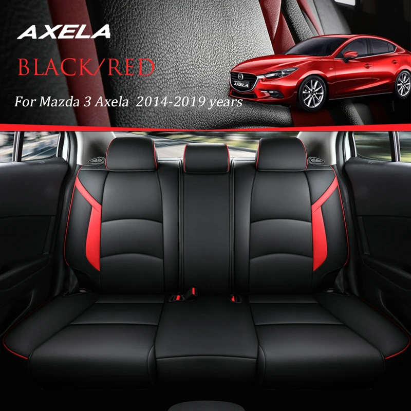 Full Set Car Seat Covers For Mazda 3 Axela 2014 2015 2016 2017 2018 2019 Custom Waterproof Leather Auto Seat Cushion Accessories