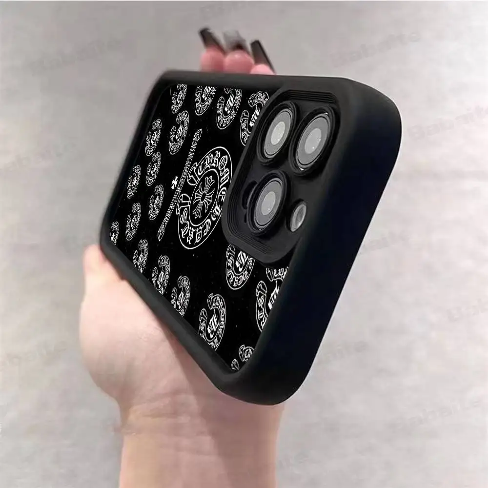 Luxury Brand C-Chrome H-Hearts For IPhone 17 Pro Max 13 16 15 11 12 14 Plus Shockproof Soft Phone Cover view 3