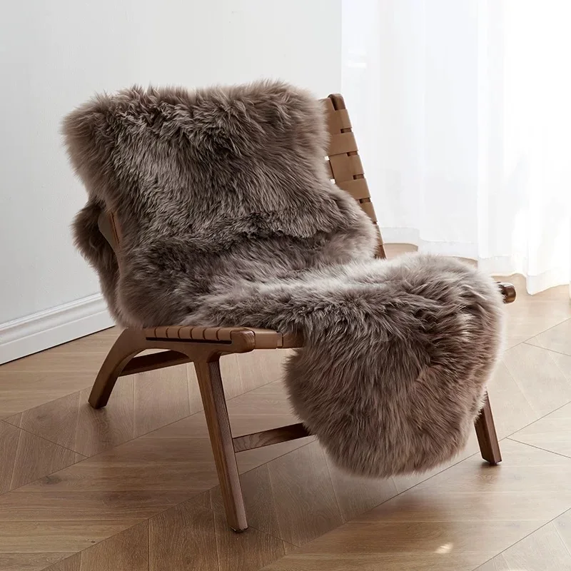 

100% Real Fur Rug Lamb Carpet Wool Animal Mat 65x180cm