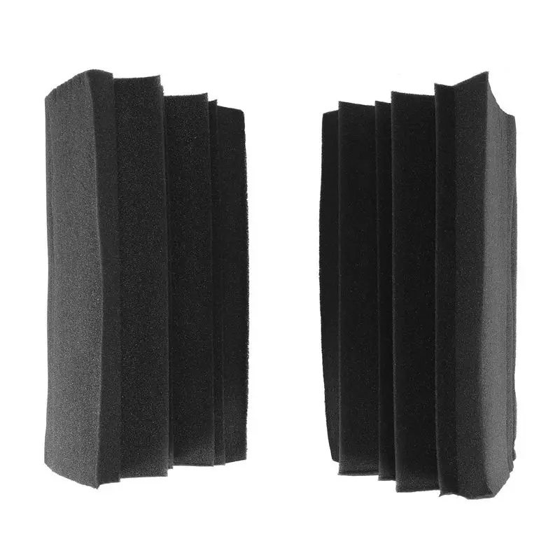 AA90-Acoustic Foam Bass Trap Studio Foam 12 Pack 12 Inch X 7 Inch X 7 Inch Soundproof Padding Wall Panels Corner Block Finish