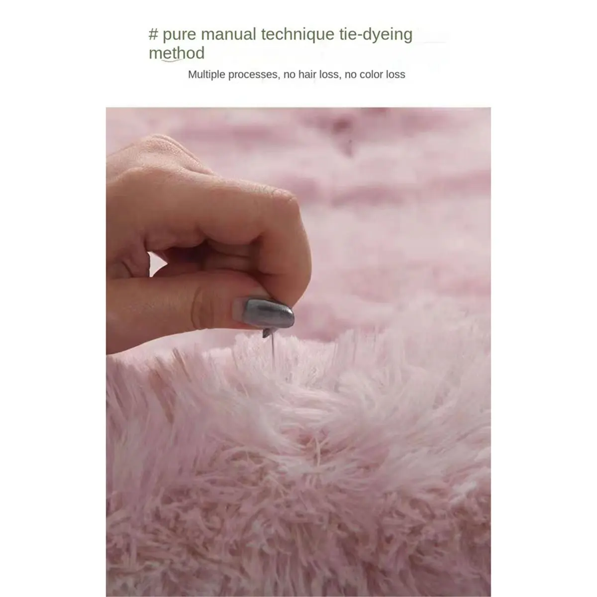 Multi-use Gear Tie-Dyed Plush Wool Carpet Plush Living Room Bedroom Bed Blanket Coffee Table Mat Home Decorative Carpet Green