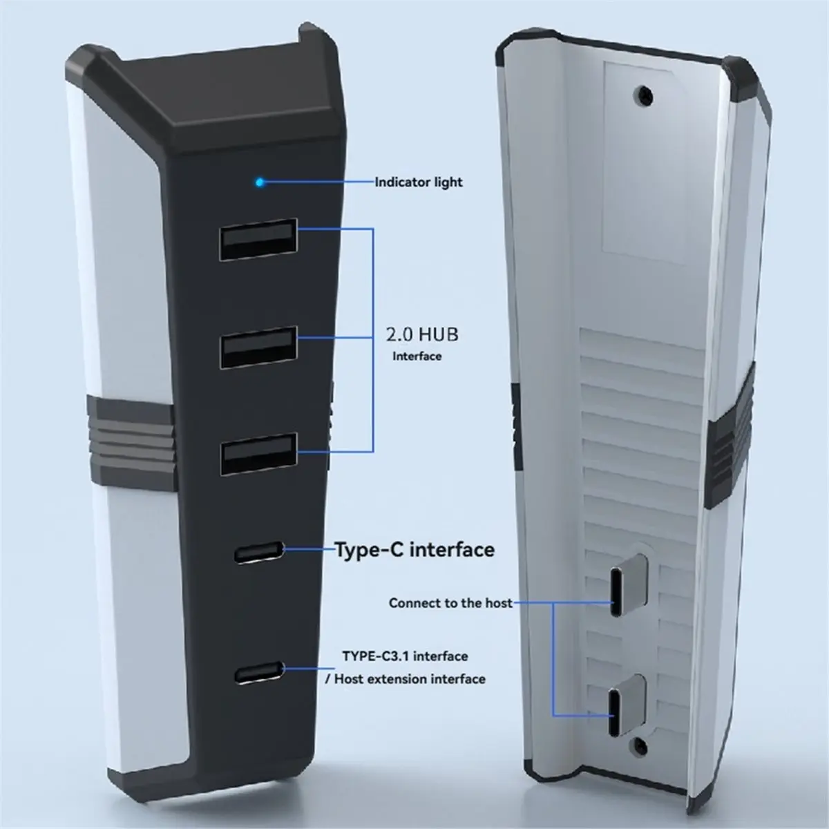 USB Hub Expansion Extender for P5 Pro USB Connection Adapter, Multi-Port USB Hub Extender