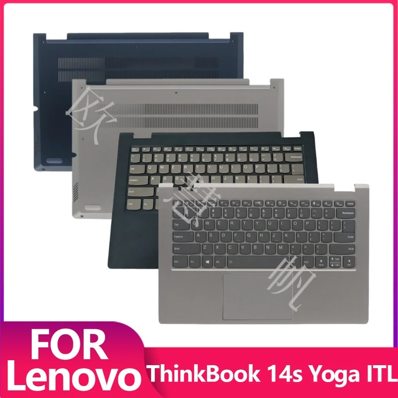 

Новый чехол для ноутбука Lenovo ThinkBook 14s Yoga ITL 2021: верхняя крышка (пальмрест) и нижний корпус с клавиатурой с подсветкой (US)