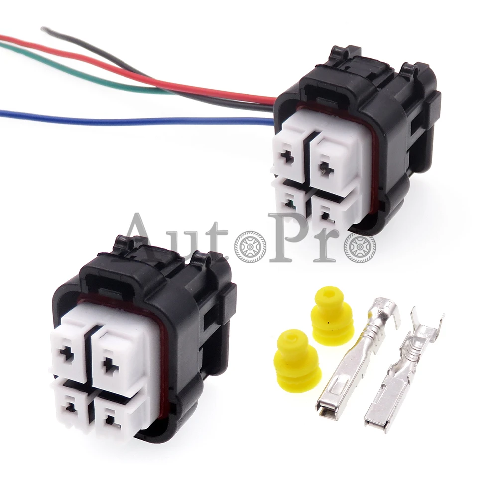 1 Set 4 Hole 6195-0315 AC Assembly Car Gasoline Pump Waterproof Sockets Automobile Fuel Pumps Wiring Connector For Toyota Mazda