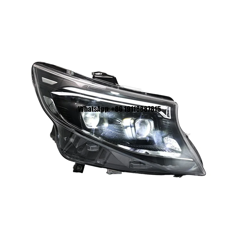 

Высококачественная светодиодная фара 100 Вт для Mercedes-Benz Vito W447 V-Class 2016-2023, передние лампы с линзой-проектором, обновление, 6500K, 12V