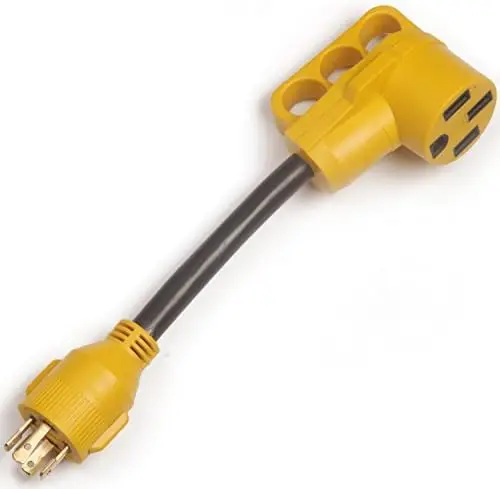 

Адаптер для генератора RV 30A (мужской) на 50A (женский) - 12-дюймовый кабель питания для кемпера STW10/3 (CRG30450)