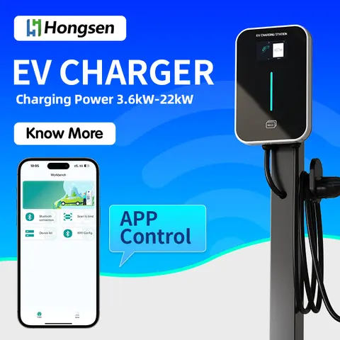 इलेक्ट्रिक वाहन के लिए Hongsen GBT/Type1/Type2-7/11/22kw 16/32a 3 फेज़ वाईफ़ाई वॉलबॉक्स ईवी चार्जिंग इलेक्ट्रिक कार चार्जर स्टेशन 10 best sales होंगसेन - №6