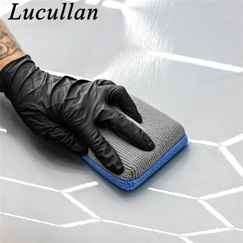 Lucullan Saver Applicator Pearl Ceramic Coating Applicator Sponge with Plastic Barrier to Reduce Product Waste