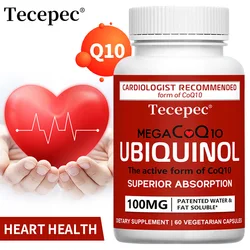 Mega Ubiquinol CoQ10, Highly Absorbed, Water-Soluble & Fat-Soluble Coenzyme Q10, Natural Antioxidant Supplement, Good for Heart