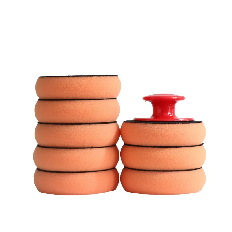 

1pcs 10cm Handheld Car cleaning sponge brush Microfiber Applicator polishing Buffer Waxing Pad for Auto Body Care Manual Tools